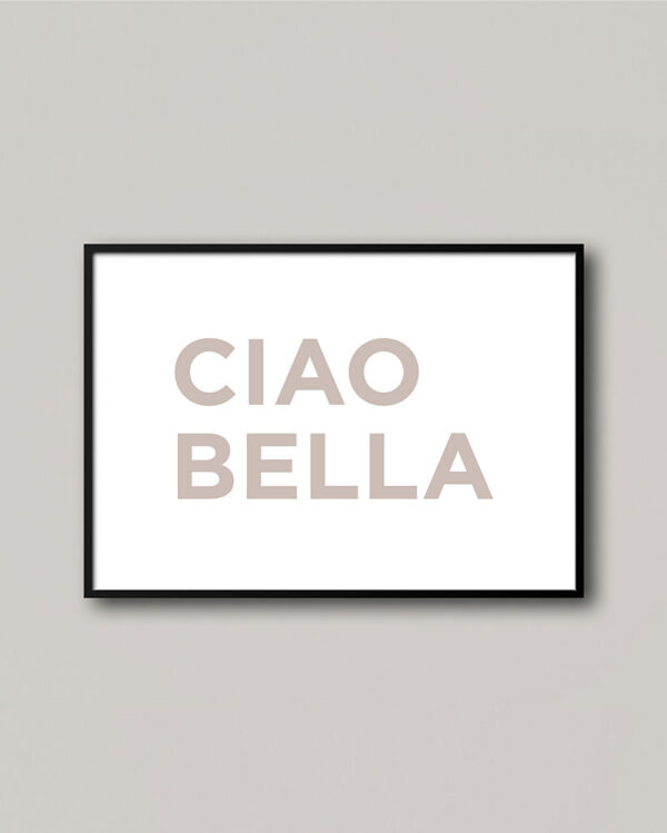 Ciao Bella tipográfia poszter.