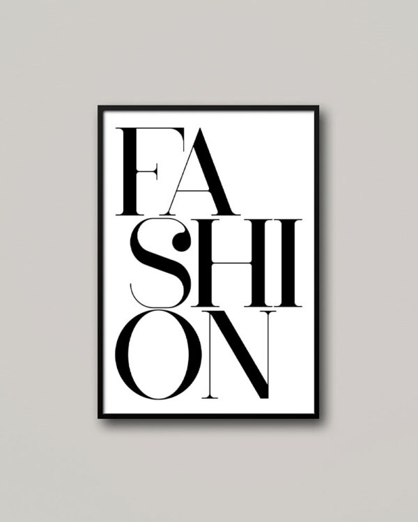Fashion design tipográfia poszter.