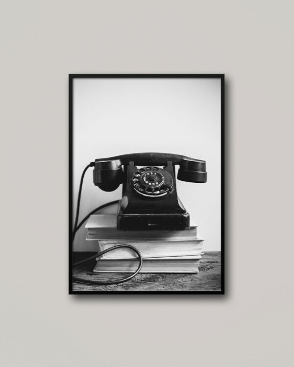 Vintage telefon fotográfia poszter.