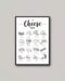 Cheese guide fehér alapon poszter.